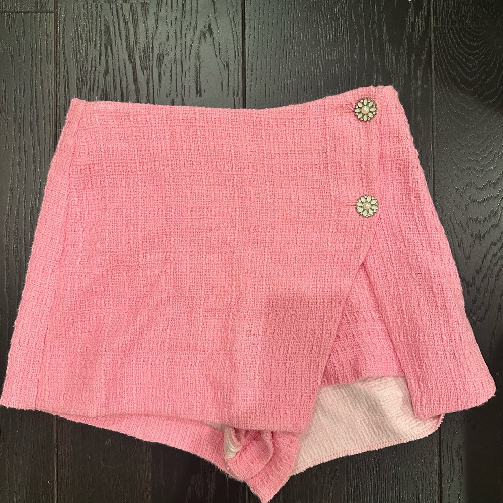 Pink Tweed Women's Shorts